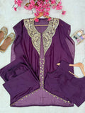 Premium STAR GEORGETTE with Beautiful 5mm sequins & zari embroidery work With Handwork Coin Lace Dress