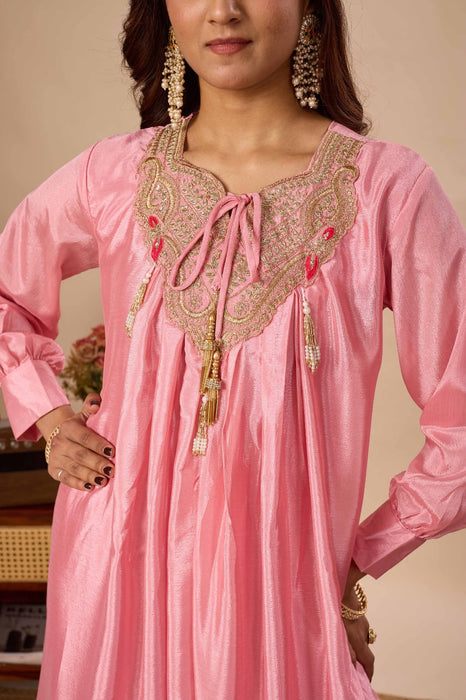 WEDDING SEASON 2 PIECE KURTI SARARA PAIR WITH SEQUENCE EMBROIDERY WORK