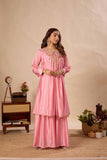 WEDDING SEASON 2 PIECE KURTI SARARA PAIR WITH SEQUENCE EMBROIDERY WORK