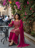 Beautiful Vichitra Silk with 5mm sequins & zari & thread embroidery work Salwar Kameez