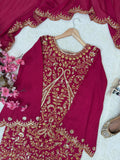 Beautiful Vichitra Silk with 5mm sequins & zari & thread embroidery work Salwar Kameez