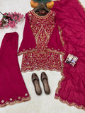 Beautiful Vichitra Silk with 5mm sequins & zari & thread embroidery work Salwar Kameez