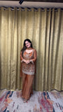 HEAVY GOLD CRUSH WITH EMBROIDERY SEQUENCE WORK SALWAR KAMEEZ