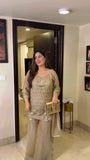HEAVY GOLD CRUSH WITH EMBROIDERY SEQUENCE WORK SALWAR KAMEEZ