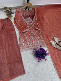 HEAVY GOLD CRUSH WITH EMBROIDERY SEQUENCE WORK SALWAR KAMEEZ