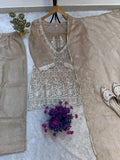 HEAVY GOLD CRUSH WITH EMBROIDERY SEQUENCE WORK SALWAR KAMEEZ