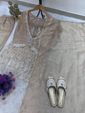 HEAVY GOLD CRUSH WITH EMBROIDERY SEQUENCE WORK SALWAR KAMEEZ
