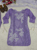 New Designer Party Wear Look heavy Natural Crep Material with Embroidery work Salwar Kameez