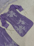 New Designer Party Wear Look heavy Natural Crep Material with Embroidery work Salwar Kameez