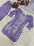 New Designer Party Wear Look heavy Natural Crep Material with Embroidery work Salwar Kameez