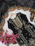 Beautiful GMY SILK with 5mm sequins & zari Embroidery Work Also fancy Lace salwar kameez