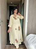 FESTIVE WEAR BEAUTIFUL KURTI WITH EMBROIDERY WORK PANT AND DUPATTA