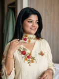 FESTIVE WEAR BEAUTIFUL KURTI WITH EMBROIDERY WORK PANT AND DUPATTA