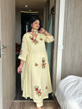 FESTIVE WEAR BEAUTIFUL KURTI WITH EMBROIDERY WORK PANT AND DUPATTA