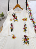 FESTIVE WEAR BEAUTIFUL KURTI WITH EMBROIDERY WORK PANT AND DUPATTA