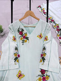 FESTIVE WEAR BEAUTIFUL KURTI WITH EMBROIDERY WORK PANT AND DUPATTA