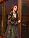 NEW MULTI COLOUR VELVET DESIGNER ANARKALI GOWN