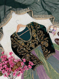 NEW MULTI COLOUR VELVET DESIGNER ANARKALI GOWN