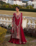 Premium CHINON with Beautiful Zari & 5mm sequins embroidery work & Fully Stitch Salwar Kameez