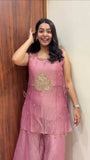Salsa silk with Hand work With attached ginni lace Co Ord Set