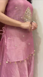 Salsa silk with Hand work With attached ginni lace Co Ord Set