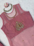 Salsa silk with Hand work With attached ginni lace Co Ord Set