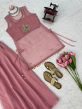 Salsa silk with Hand work With attached ginni lace Co Ord Set