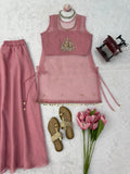 Salsa silk with Hand work With attached ginni lace Co Ord Set