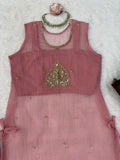 Salsa silk with Hand work With attached ginni lace Co Ord Set