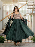 Heavy Neutral Crep material With Embroidery Work Salwar Kameez