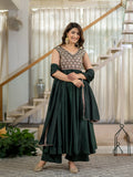 Heavy Neutral Crep material With Embroidery Work Salwar Kameez