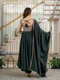 Heavy Neutral Crep material With Embroidery Work Salwar Kameez