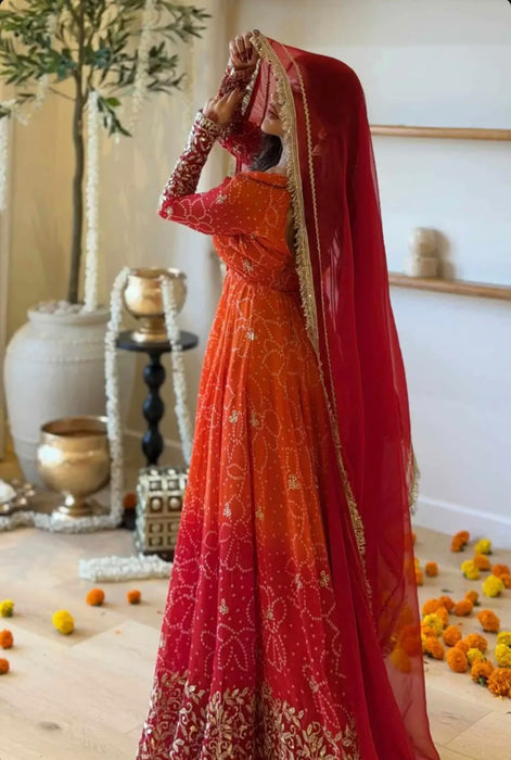New Designer Faux Georgette With Embroidery Sequins WorkSalwar Kameez With Dupatta Set