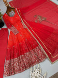 New Designer Faux Georgette With Embroidery Sequins WorkSalwar Kameez With Dupatta Set