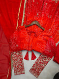 New Designer Faux Georgette With Embroidery Sequins WorkSalwar Kameez With Dupatta Set