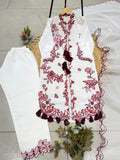 FESTIVE WEAR BEAUTIFUL PAKISTANI KURTI WITH EMBROIDERY WORK PANT AND DUPATTA