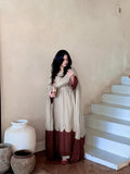 New Designer Party Wear Look Pur Roman Silk Kaftan Dress & Palazzo With Dupatta set