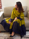 New Designer Party Wear Look Pur Roman Silk Kaftan Dress & Palazzo With Dupatta set