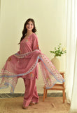 DESIGNER PLAZZO PAIR WITH EMBROIDERY WITH CUT WORK TOP PLAZZO AND DUPATTA