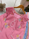 DESIGNER PLAZZO PAIR WITH EMBROIDERY WITH CUT WORK TOP PLAZZO AND DUPATTA