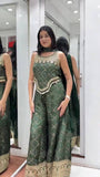 NEW PARTY WEAR TOP PALAZZO AND DUPATTA SUIT SET
