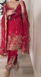 Heavy Natural Crep Silk Material With 5mm Sequence Embroidery Work Top pent and Dupatta
