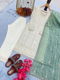 New Designer Party Wear Look Heavy Faux Georgette Top Bottom & Dupatta Set