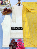 New Designer Party Wear Look Heavy Faux Georgette Top Bottom & Dupatta Set
