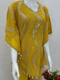 NEW DESIGNER HEAVY EMBROIDERY SEQUENCE WORK KAFTAN