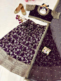 Fully stitched lehenga & choli with dupatta and lehenga string & latkans