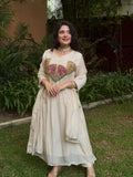 Pure Mul Chanderiy With Embroidery 3mm Sequence & Coding Dori Work With Hand-Work Salwar Kameez