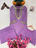 Beautiful crunchy silk with 5mm Siquence and zari Work & With Golden hanging Salwar Kameez