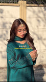 Natural Crep Silk with Intricate Thread work Beautiful Salwar Kameez