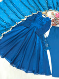 New Party Wear Look Pur Fandy Crush Silk Gown Dupatta & Bottom Set